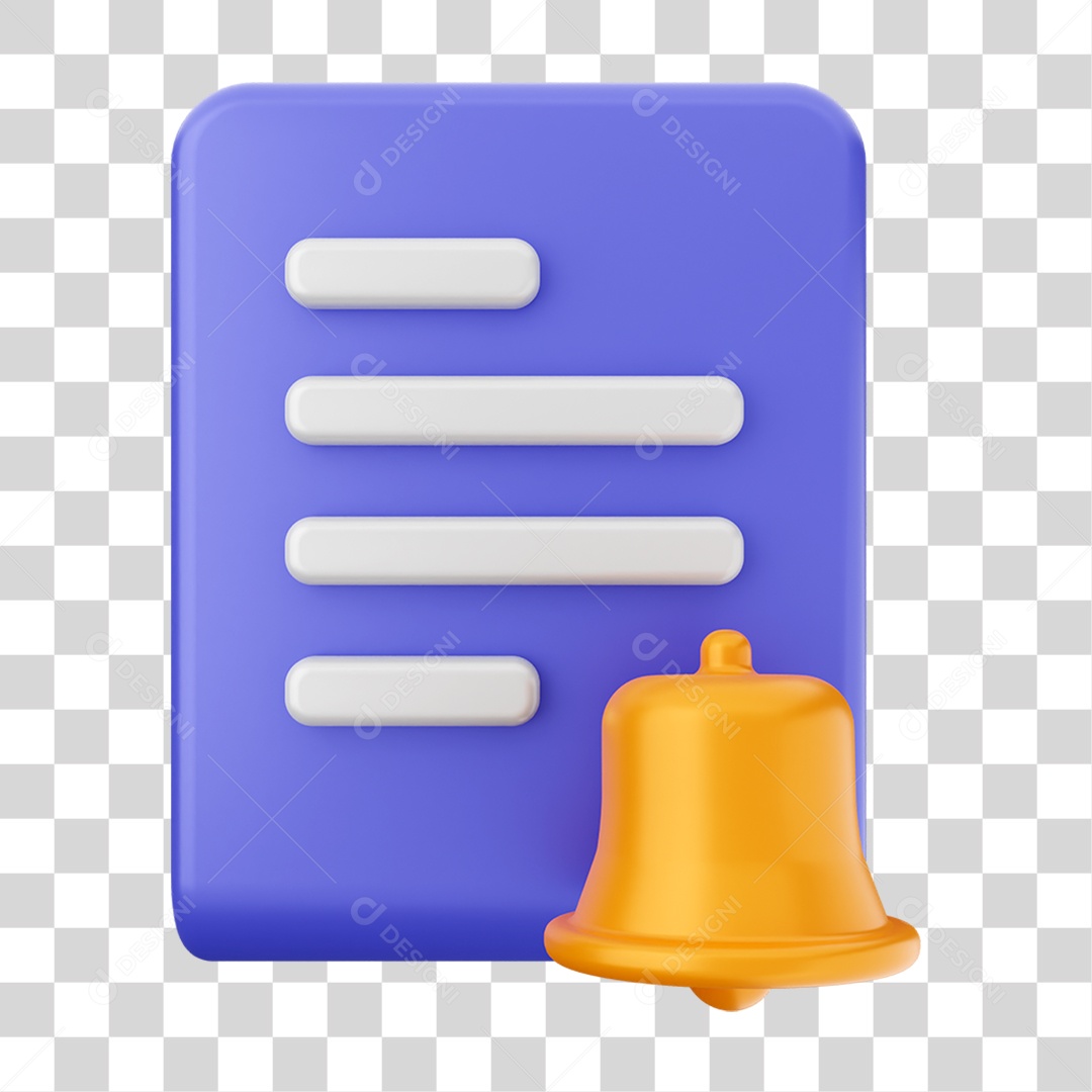 Elemento 3D Ícone Arquivo de Documento PNG Transparente