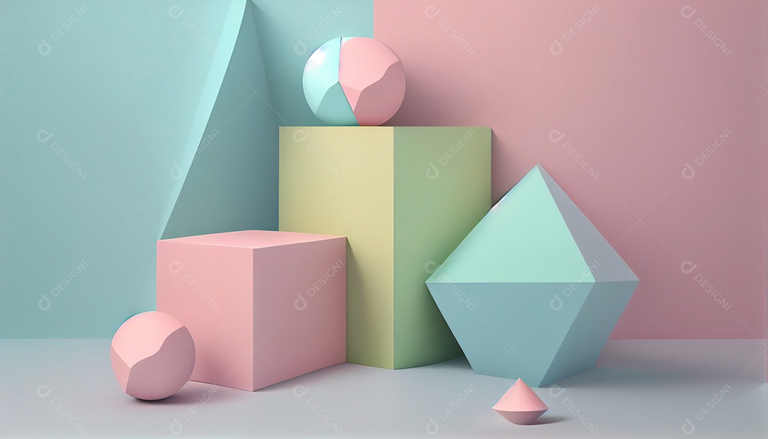 Ilustração 3D de cenário