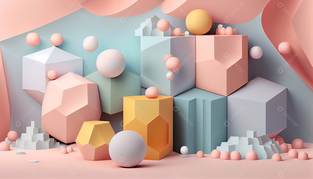 Ilustração 3D de cenário