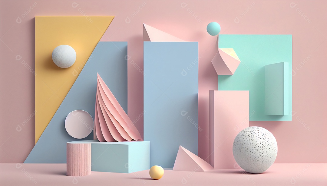 Ilustração 3D de cenário