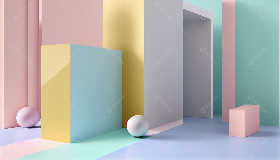 Ilustração 3D de cenário