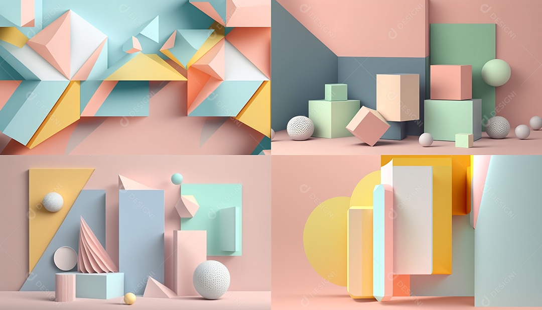 Ilustração 3D de cenário