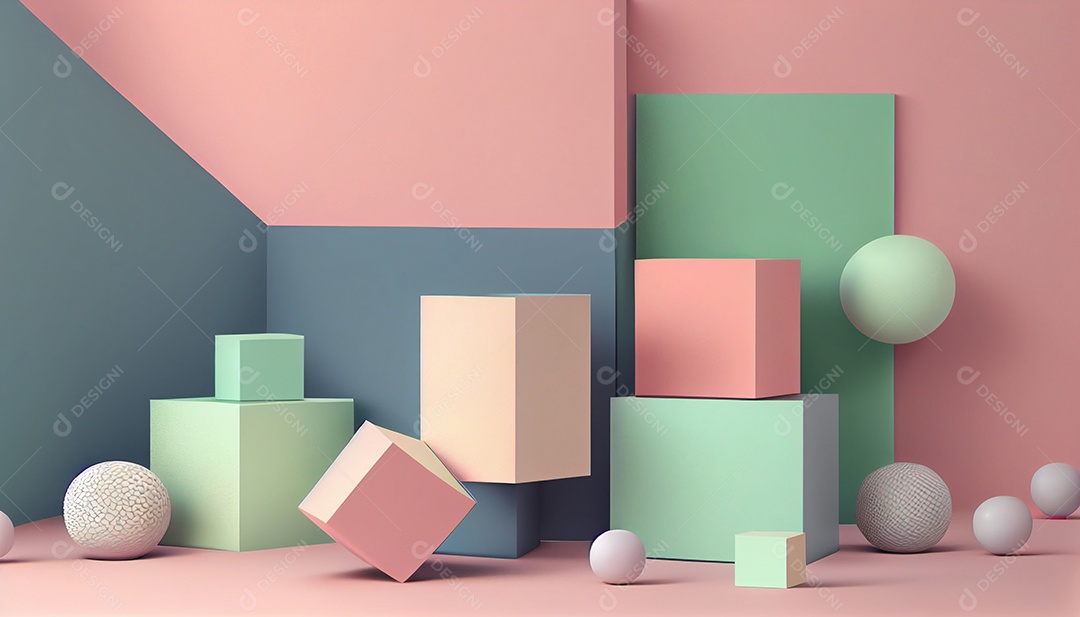 Ilustração 3D de cenário