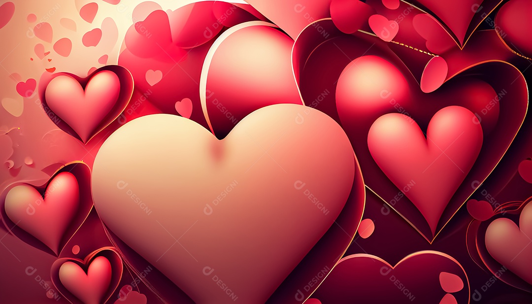 Fundo dos namorados com corações