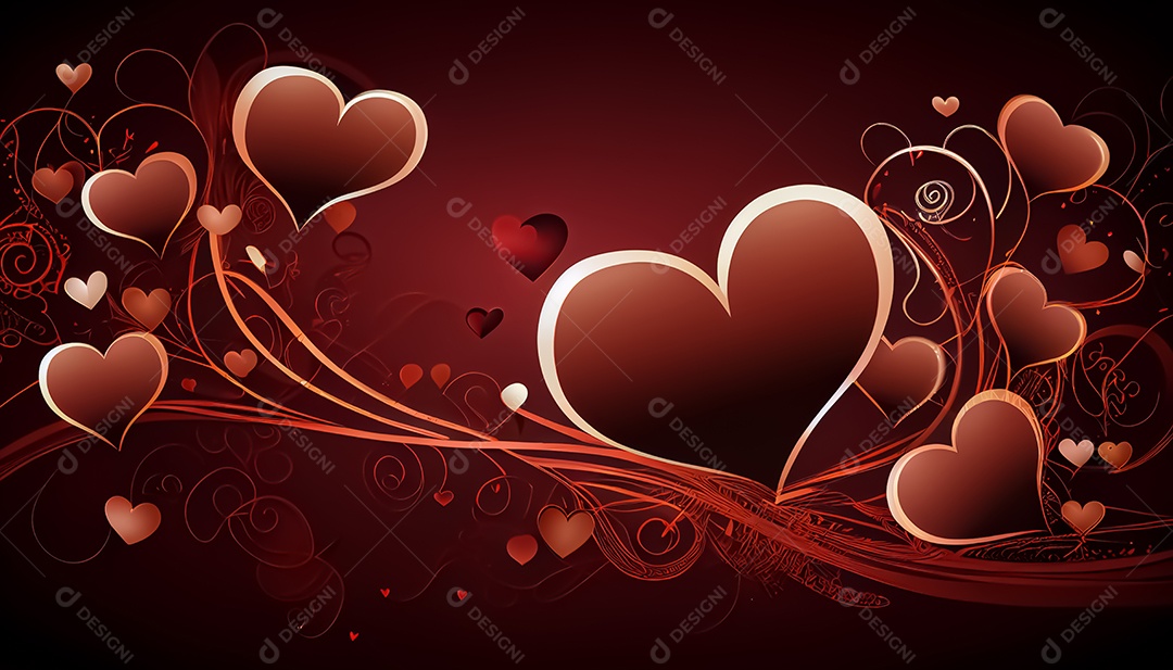 Fundo dos namorados com corações