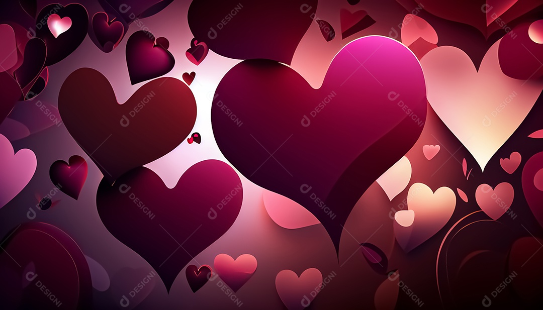 Fundo dos namorados com corações