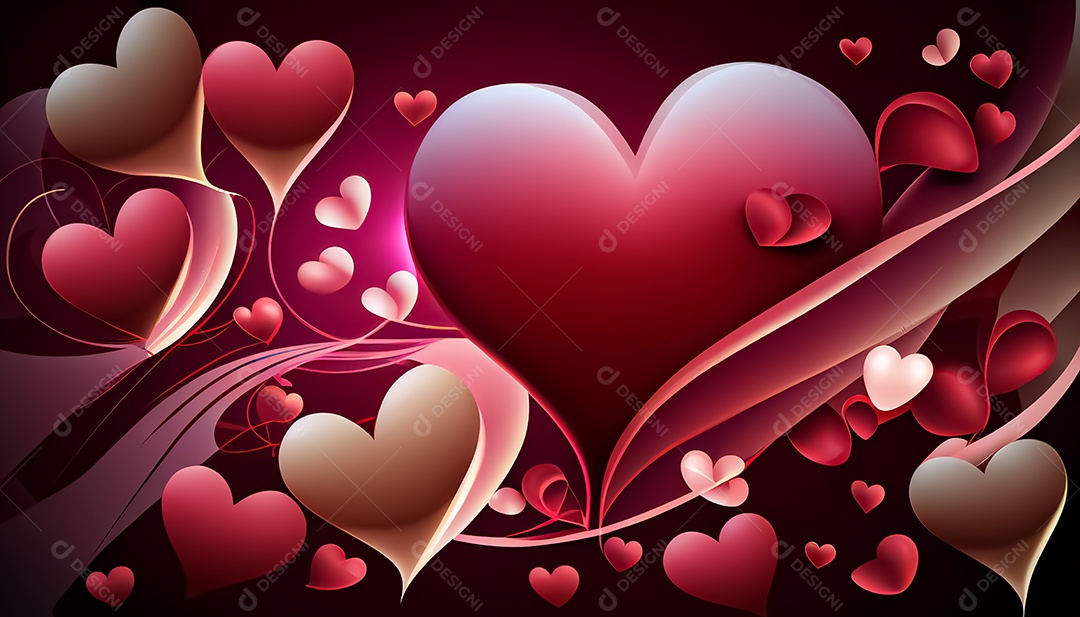 Fundo dos namorados com corações