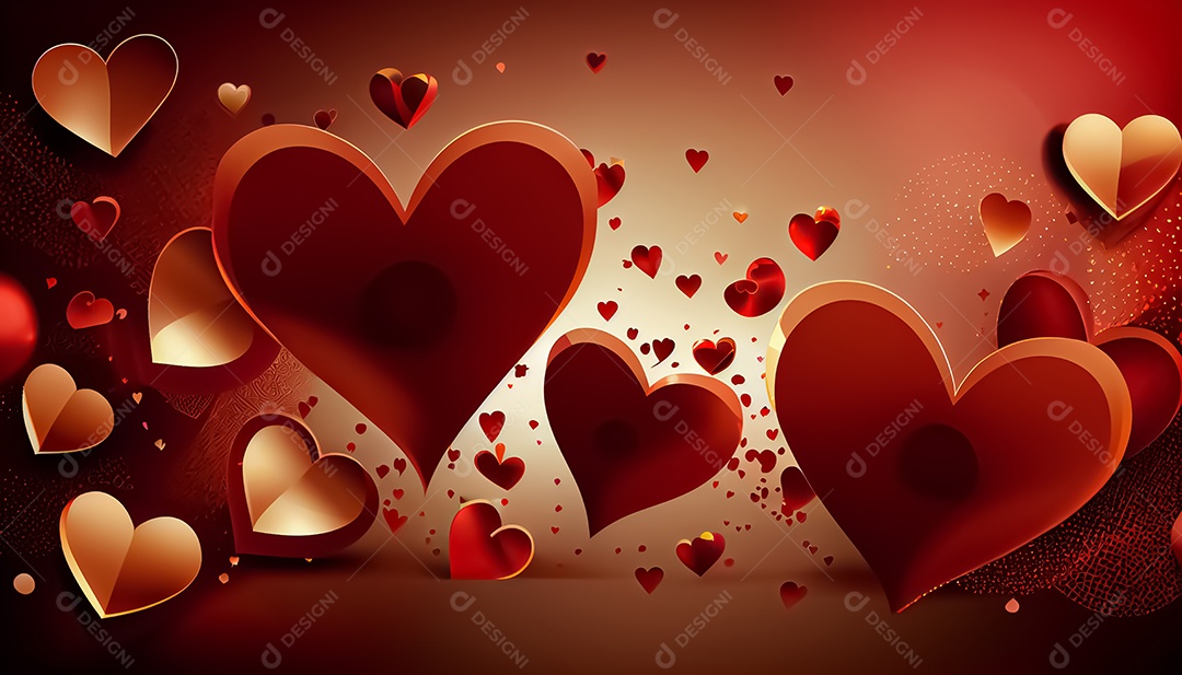 Fundo dos namorados com corações