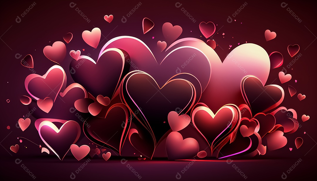 Fundo dos namorados com corações