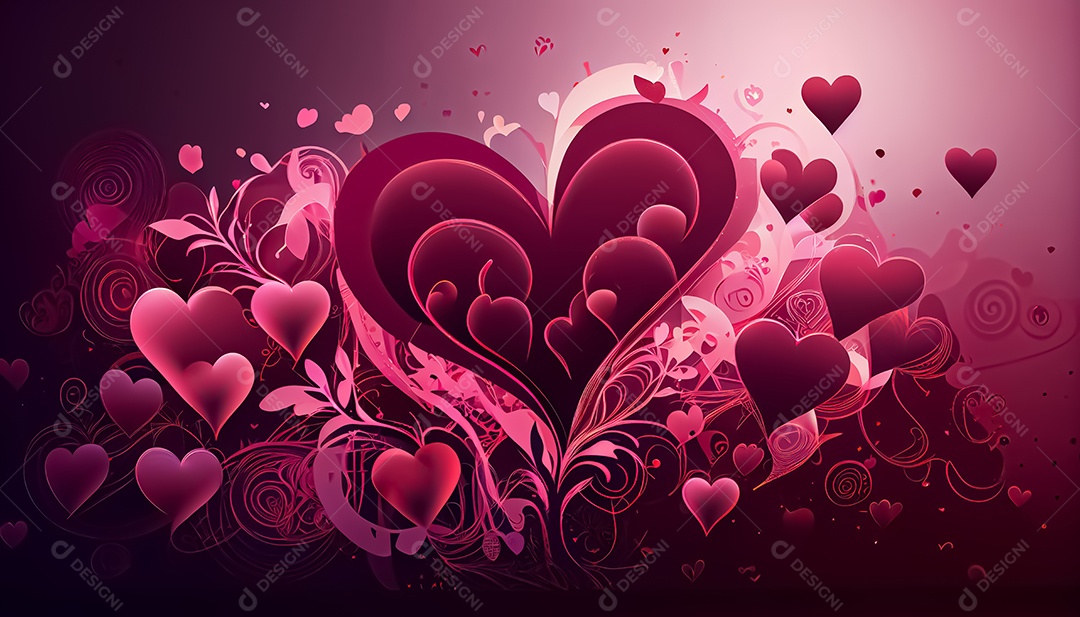 Fundo dos namorados com corações