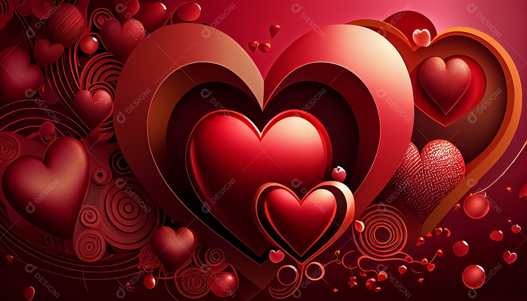 Fundo dos namorados com corações