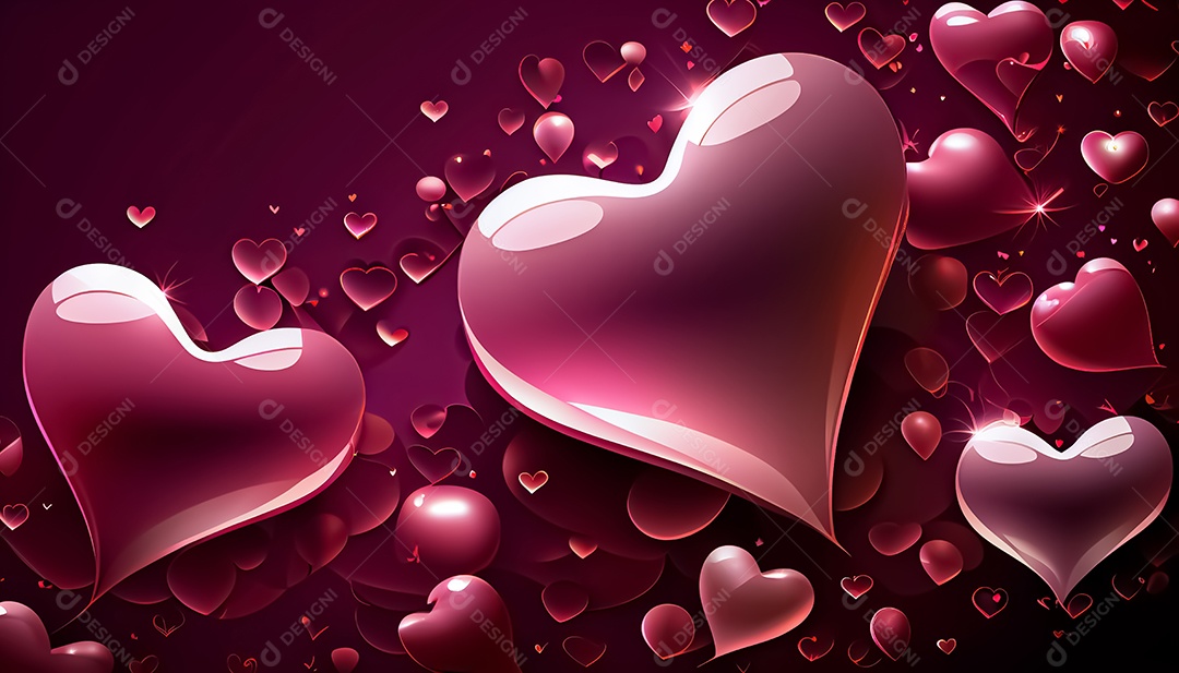 Fundo dos namorados com corações