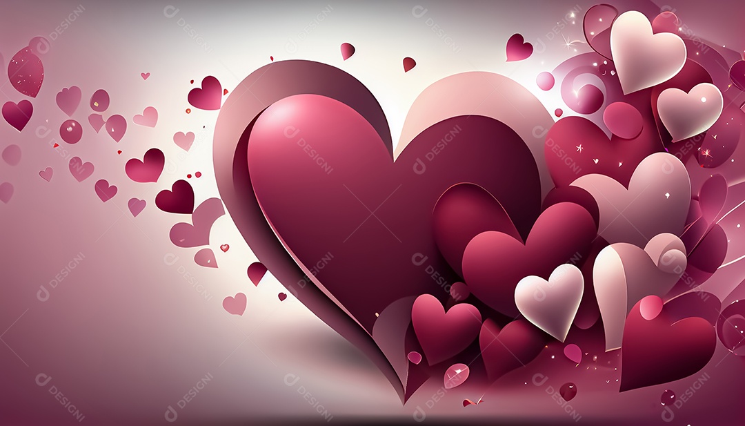 Fundo dos namorados com corações