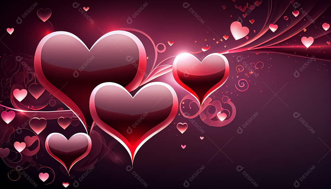 Fundo dos namorados com corações