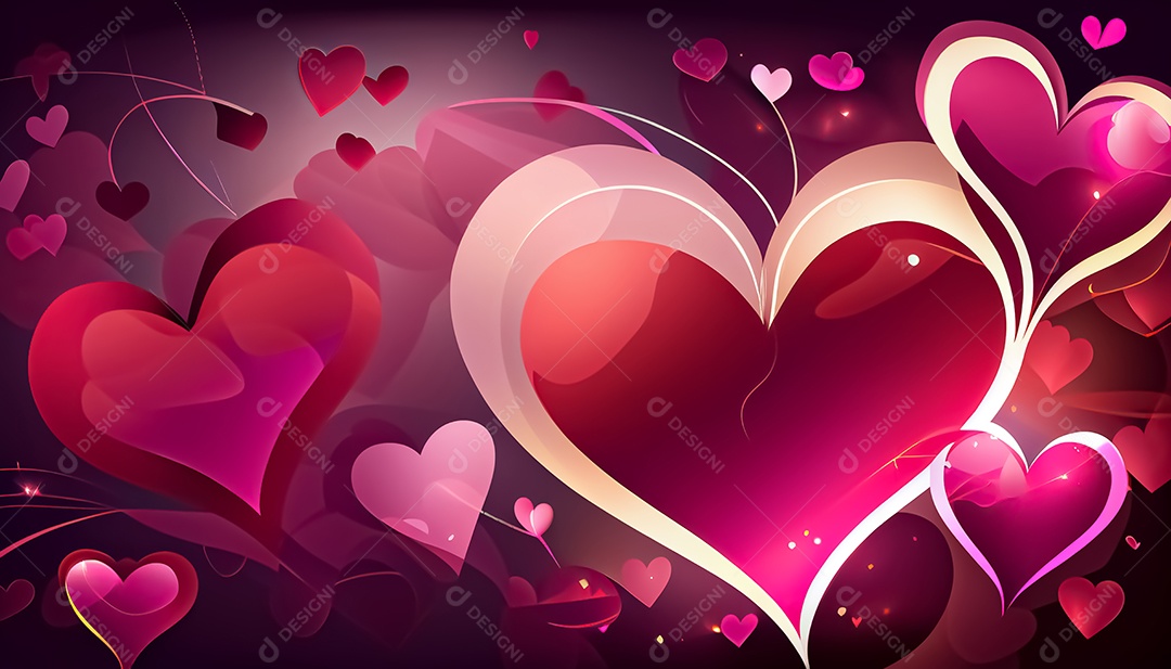 Fundo dos namorados com corações
