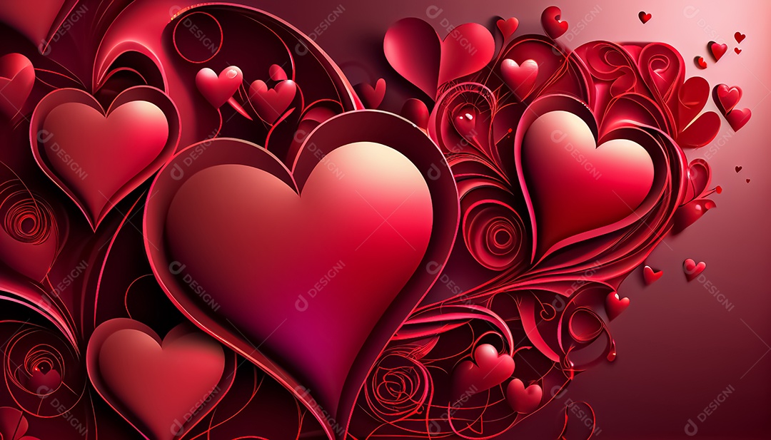 Fundo dos namorados com corações