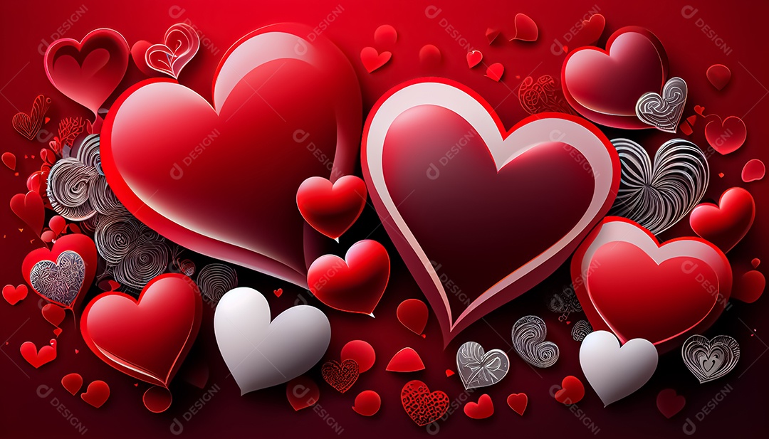 Fundo dos namorados com corações