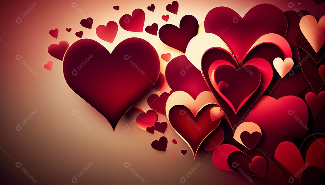 Fundo dos namorados com corações