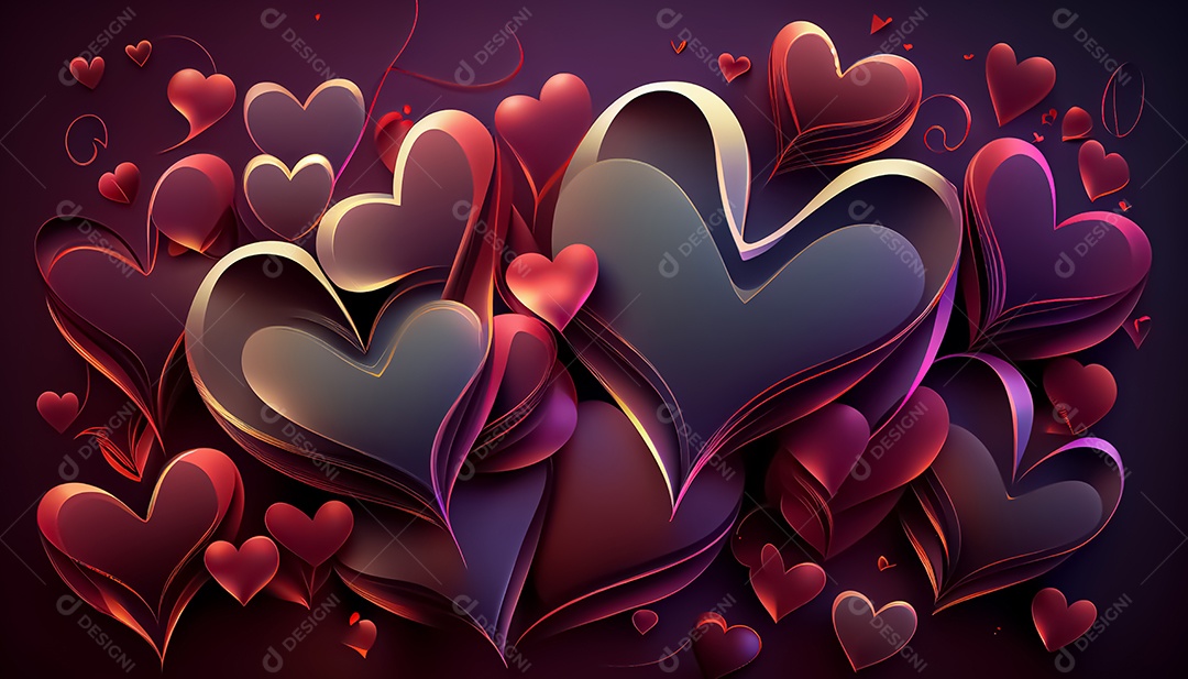 Fundo dos namorados com corações