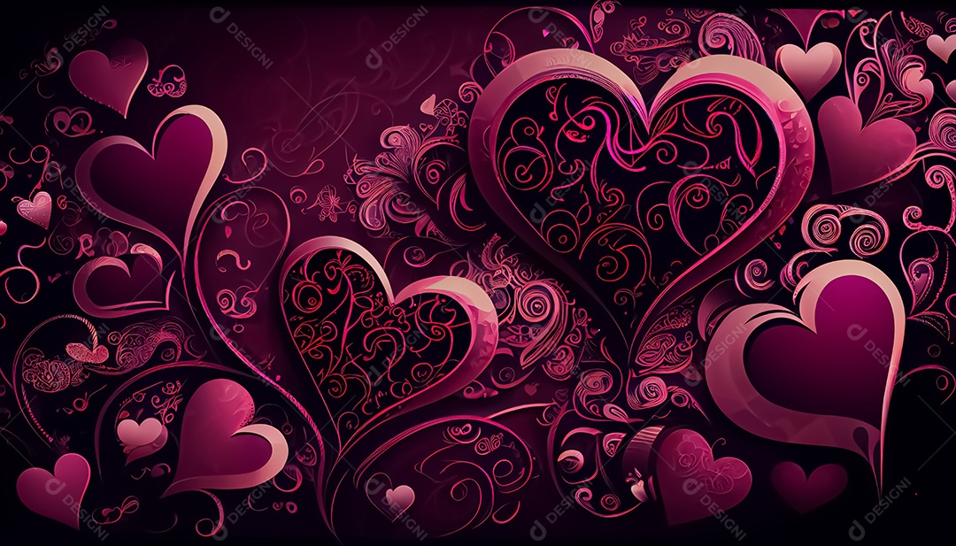 Fundo dos namorados com corações