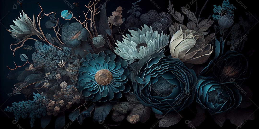 Flores sobre fundo isolado