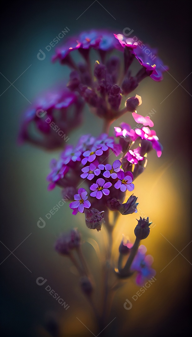 Ilustração 3D de uma flor