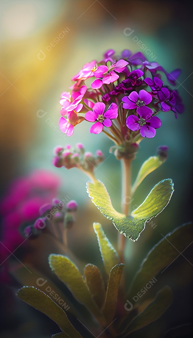 Ilustração 3D de uma flor