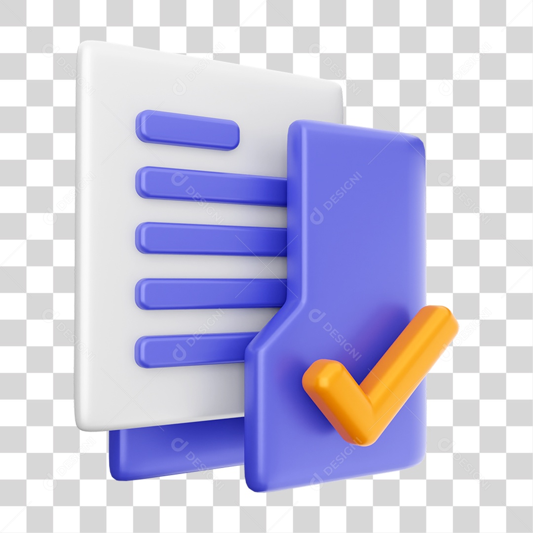 Elemento 3D Ícone Dados de Arquivo de Pasta PNG Transparente