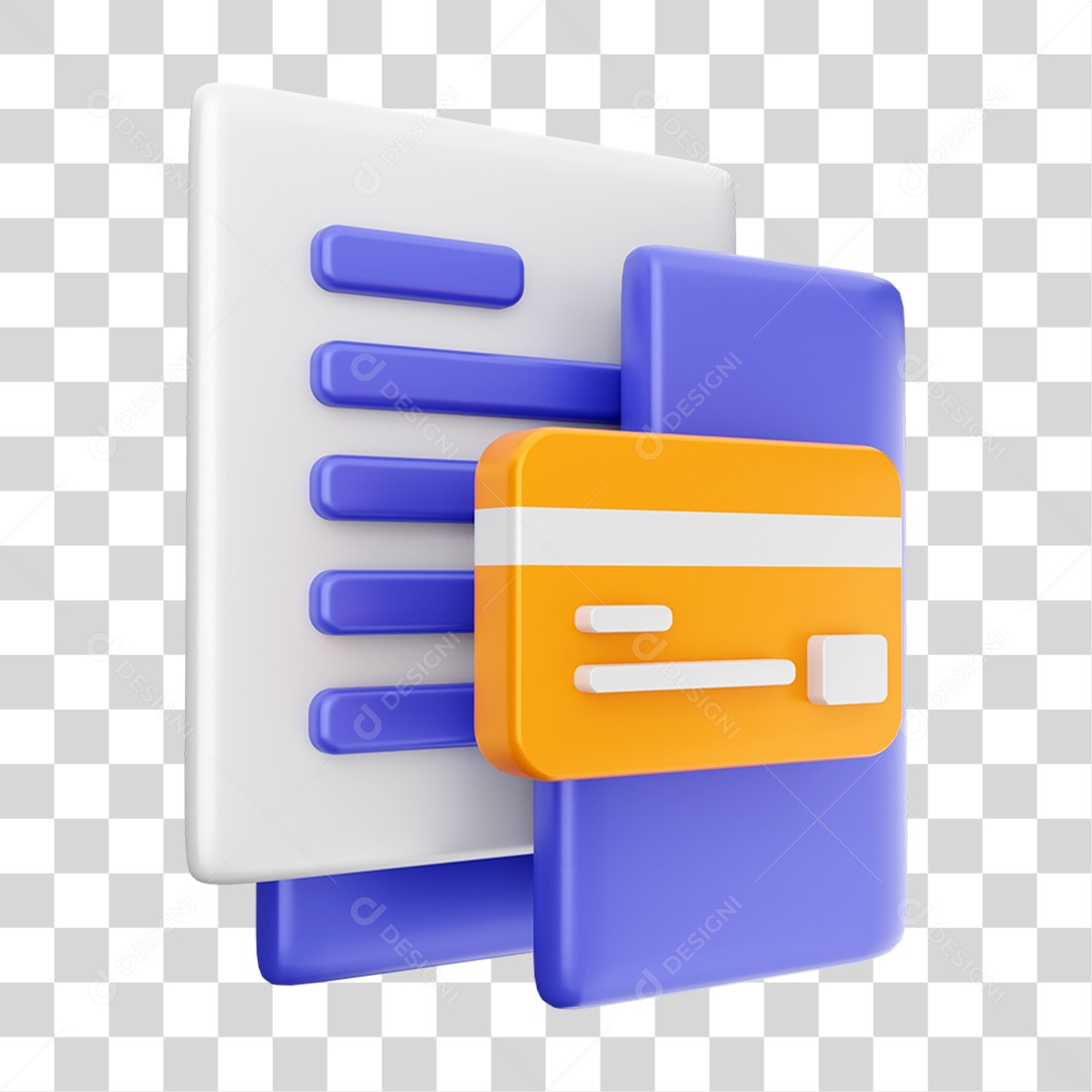 Elemento 3D Ícone Dados de Arquivo de Pasta PNG Transparente
