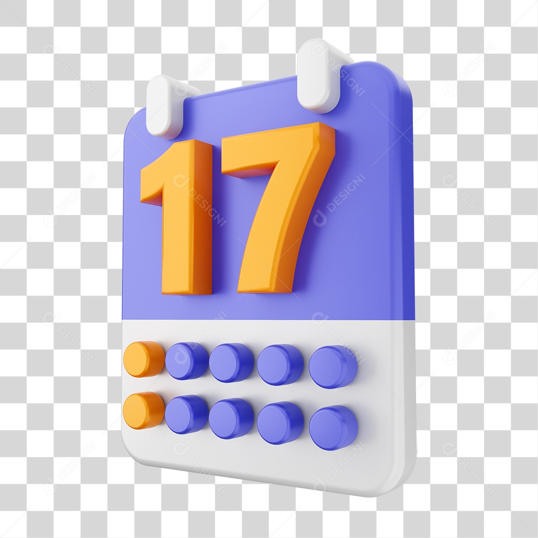 Elemento 3D Ícone Calendário PNG Transparente