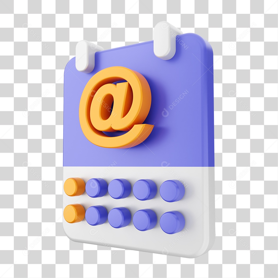 Elemento 3D Ícone Calendário PNG Transparente