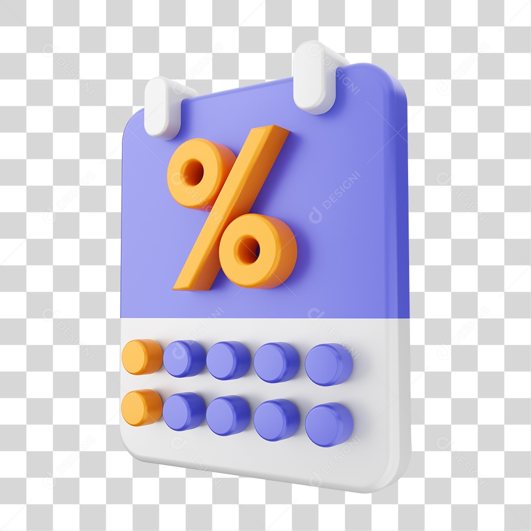 Elemento 3D Ícone Calendário PNG Transparente