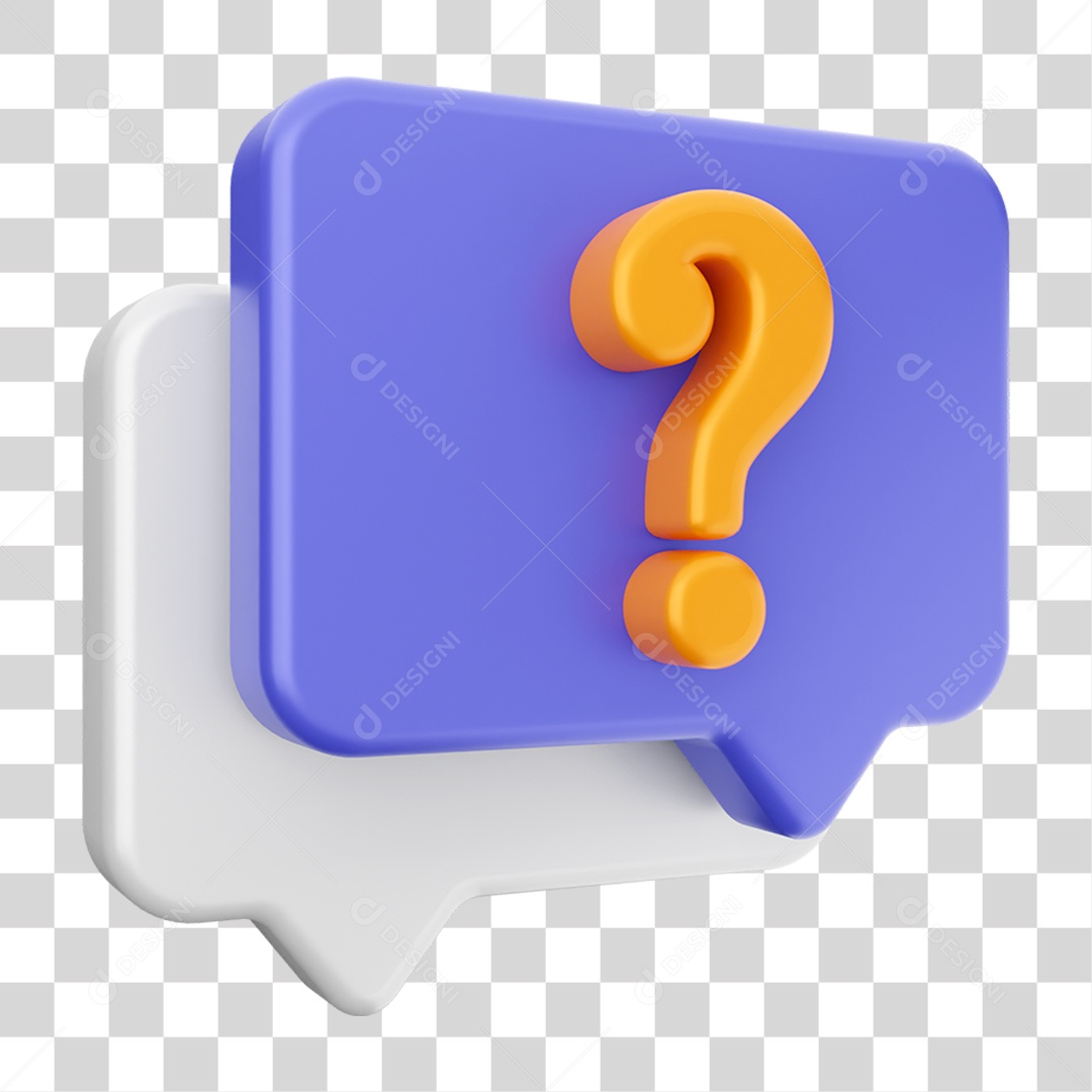 Elemento 3D Ícone Bolha de Bate-papo PNG Transparente