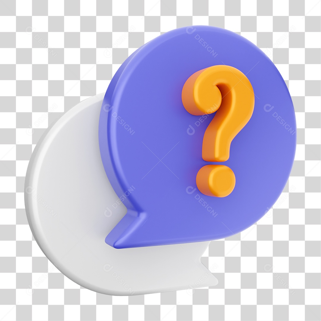 Elemento 3D Ícone Mensagens de Bate-papo PNG Transparente