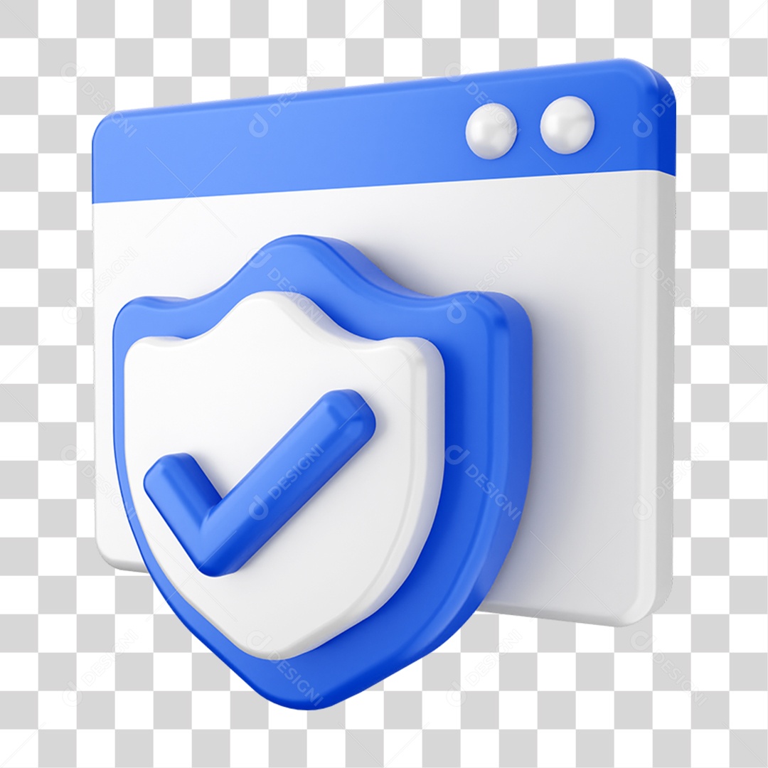 Elemento 3D Símbolo de Verificação PNG Transparente