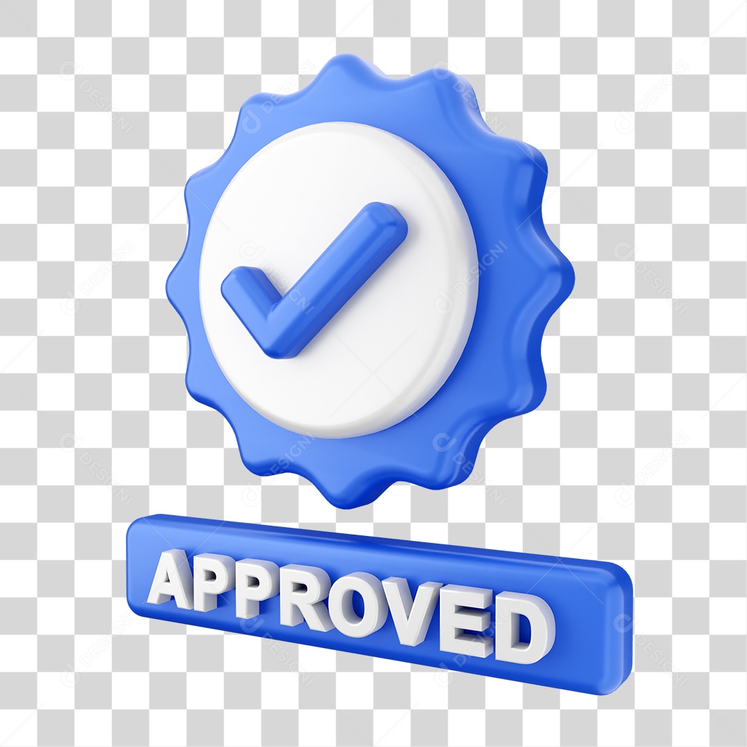 Elemento 3D Símbolo de Verificação PNG Transparente