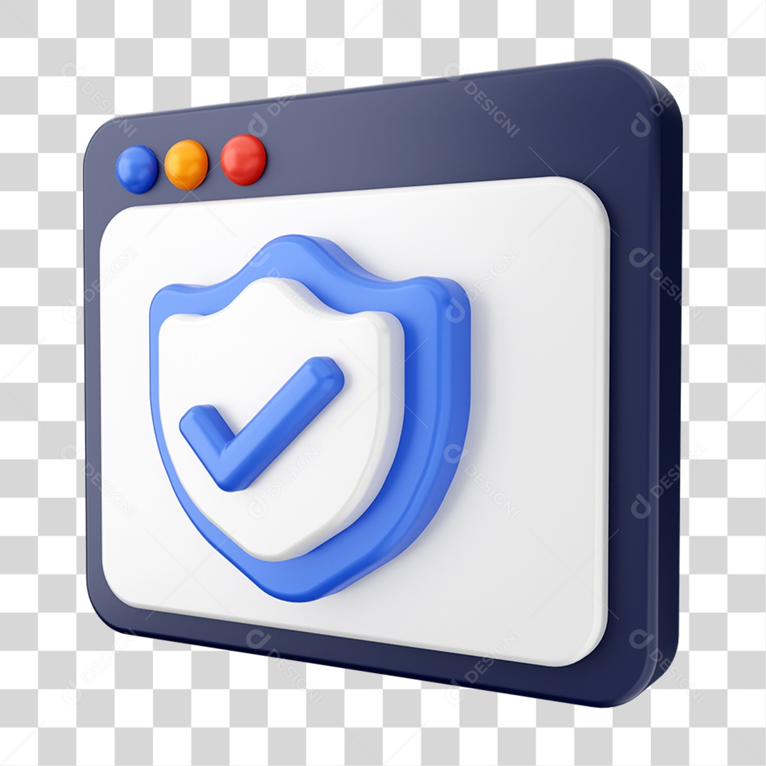 Elemento 3D Símbolo de Verificação PNG Transparente