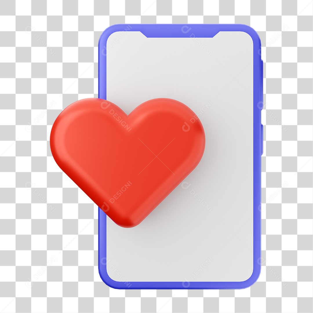 Ícone 3D Ilustração de Smartphone PNG Transparente