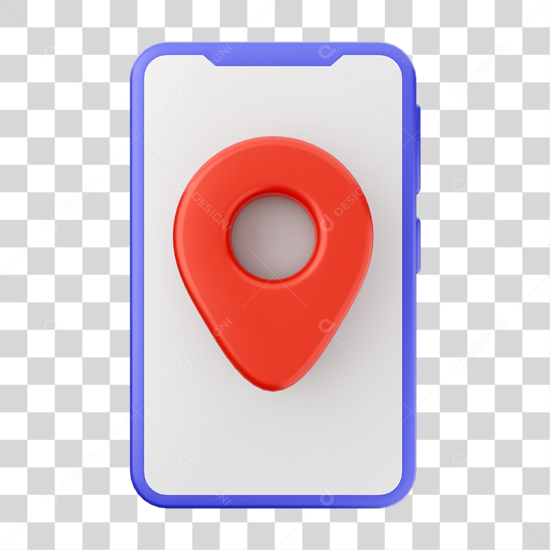 Ícone 3D Ilustração de Smartphone PNG Transparente