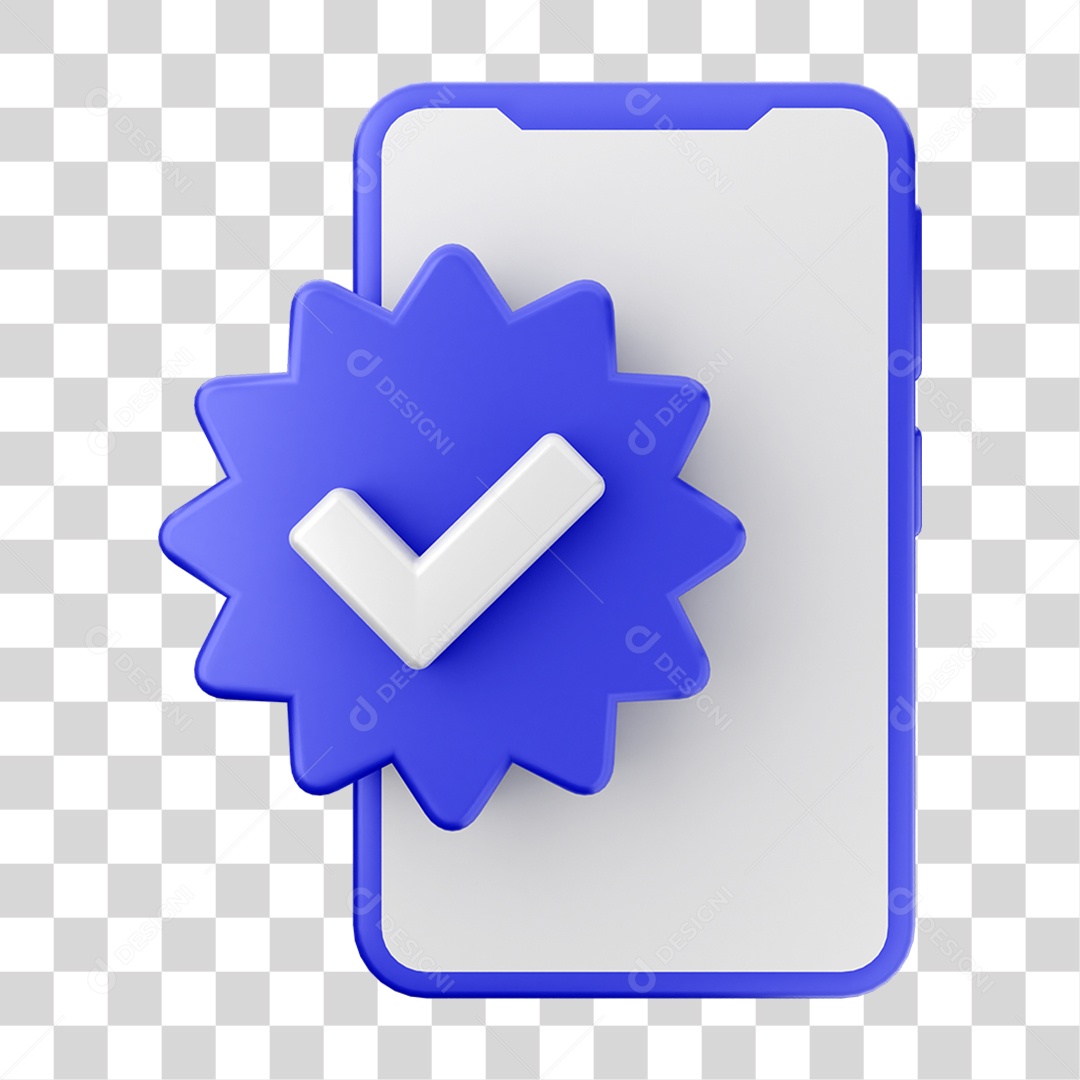 Ícone 3D Ilustração de Smartphone PNG Transparente