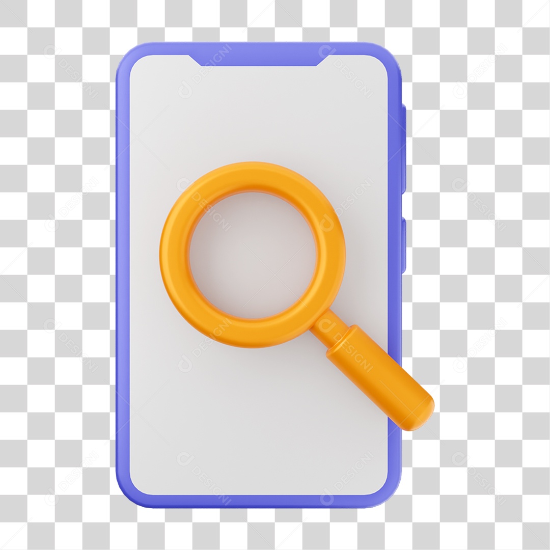 Ícone 3D Ilustração de Smartphone PNG Transparente