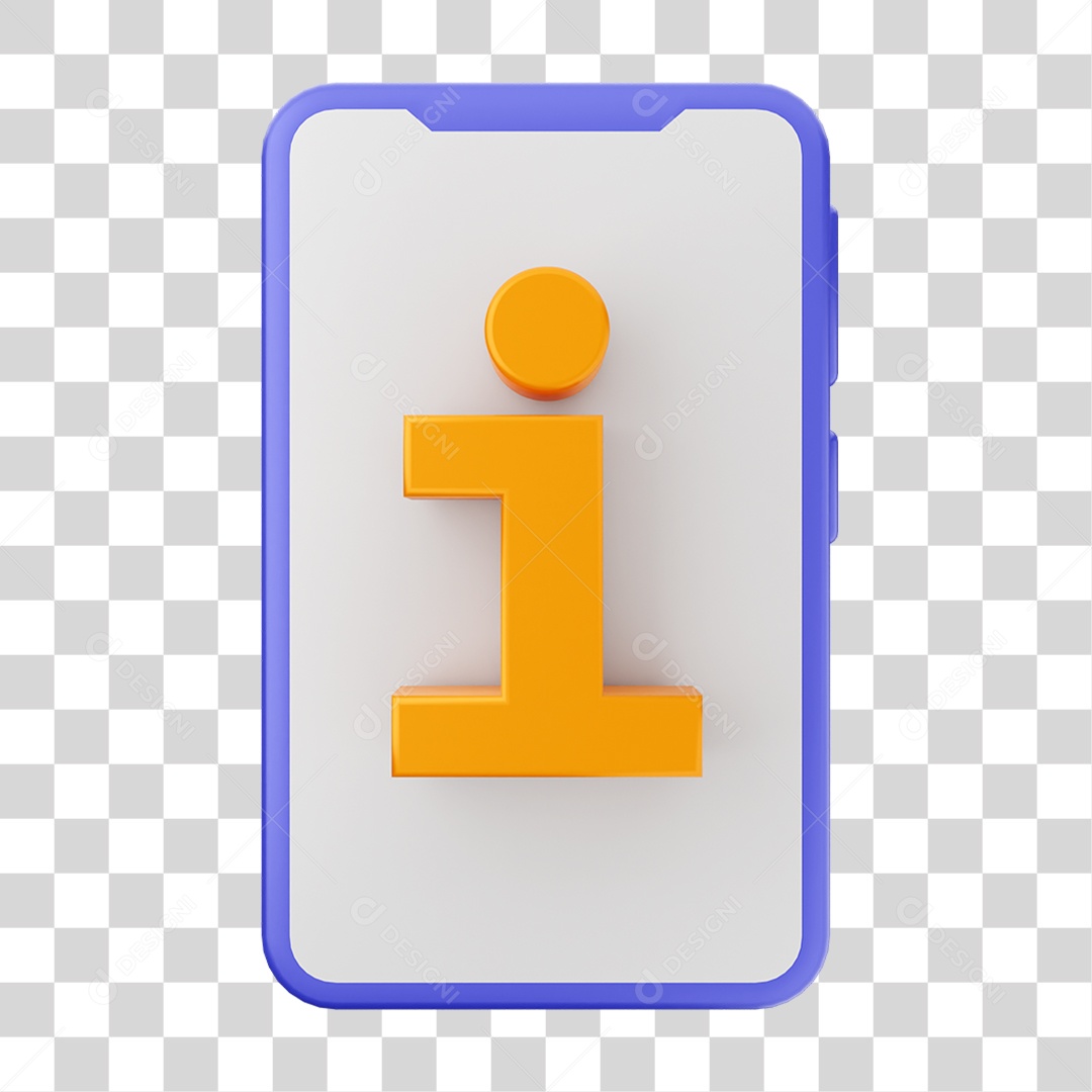 Ícone 3D Ilustração de Smartphone PNG Transparente