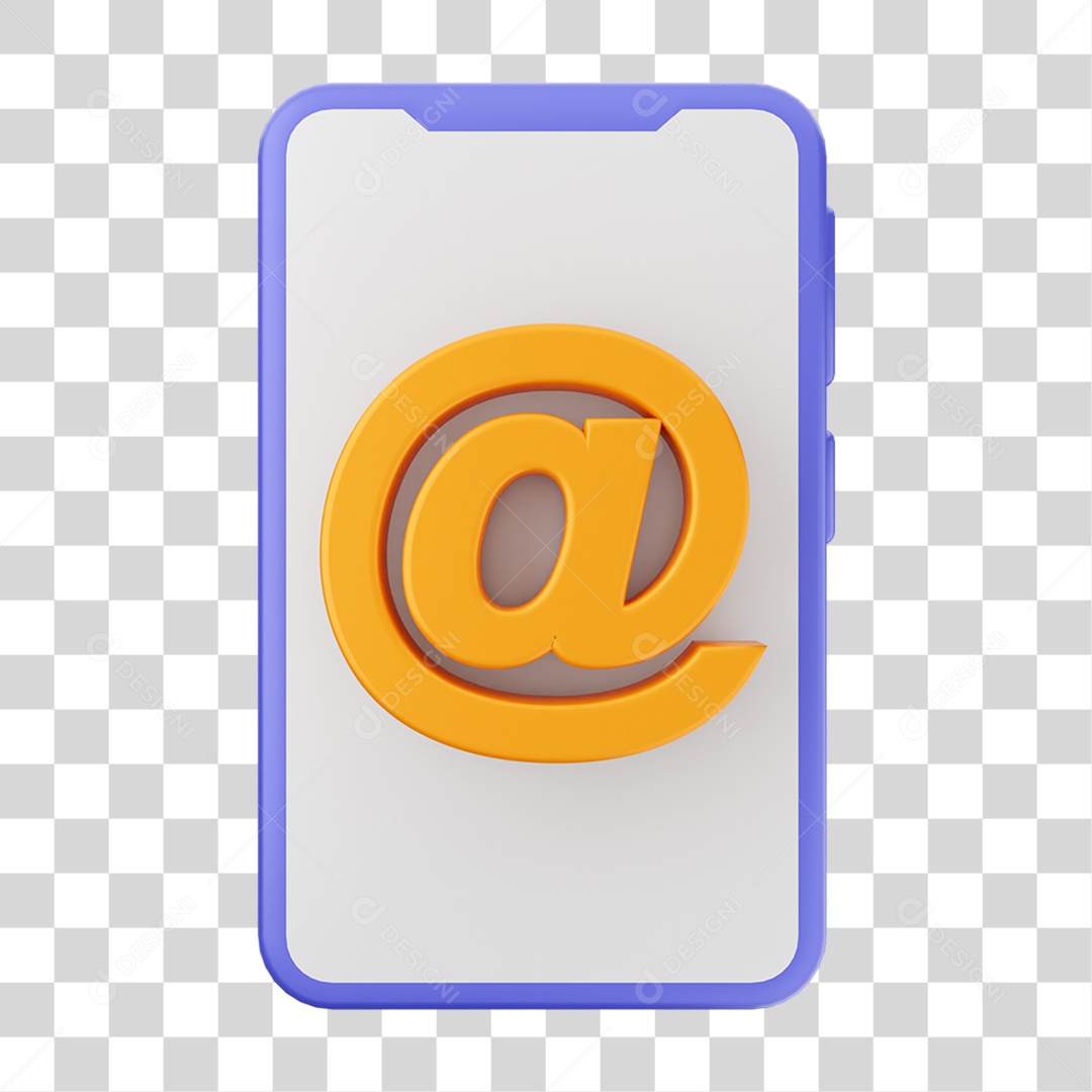 Ícone 3D Ilustração de Smartphone PNG Transparente