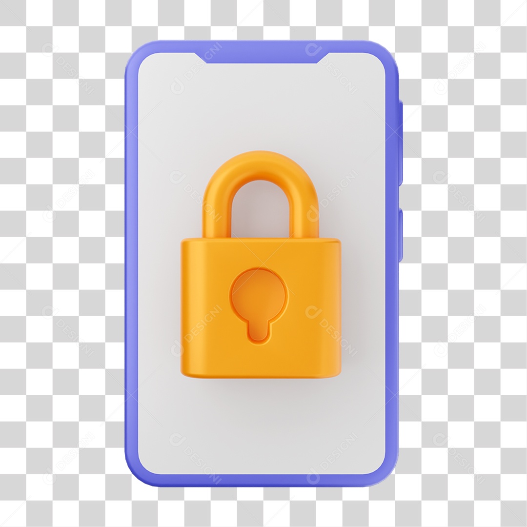 Ícone 3D Ilustração de Smartphone PNG Transparente