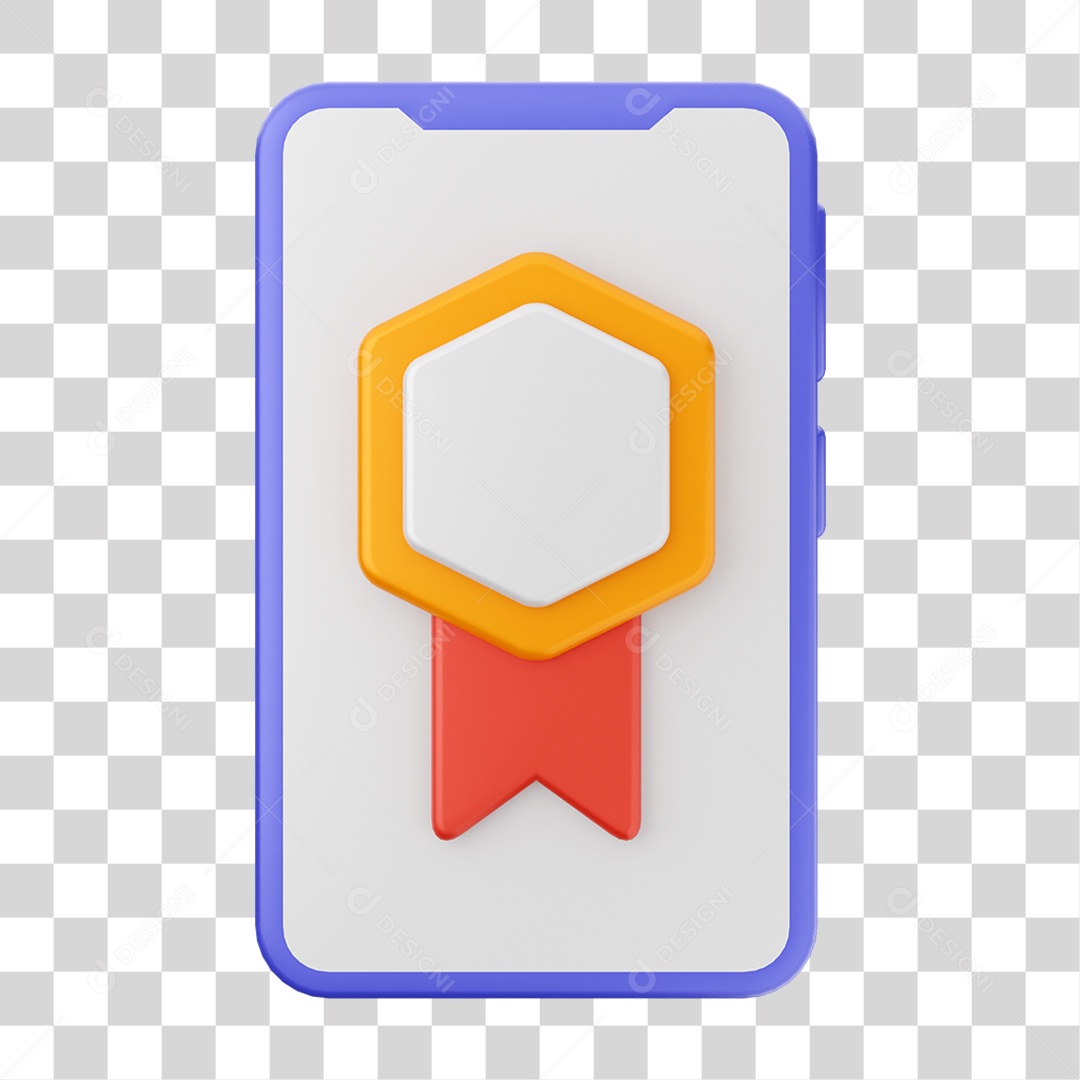 Ícone 3D Ilustração de Smartphone PNG Transparente