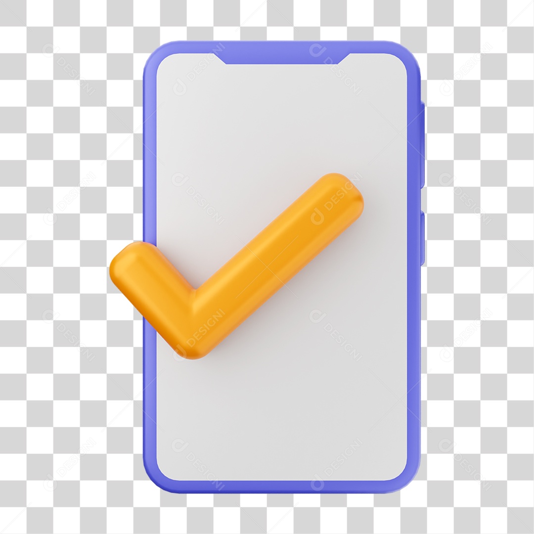 Ícone 3D Ilustração de Smartphone PNG Transparente