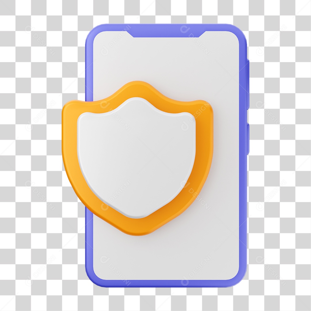 Ícone 3D Ilustração de Smartphone PNG Transparente