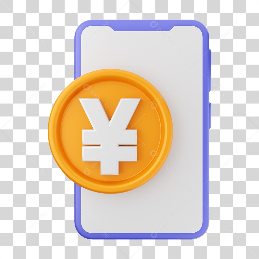 Ícone 3D Ilustração de Smartphone PNG Transparente