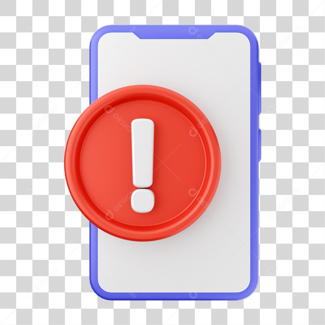 Ícone 3D Ilustração de Smartphone PNG Transparente