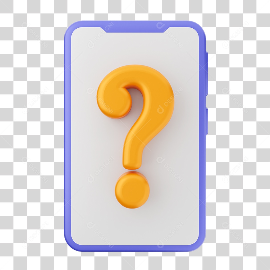 Ícone 3D Ilustração de Smartphone PNG Transparente